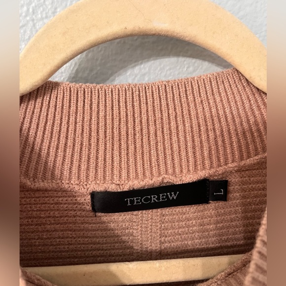 Tecrew Bat Wing Long Sleeve Crew Neck Sweater in Khaki Size L NWOT - Picture 5 of 7